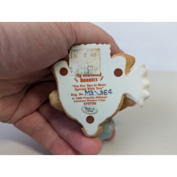 My Blushing Bunnies Tea for Two is More Special with You Enesco Figurine Rabbit - Picture 4 of 7